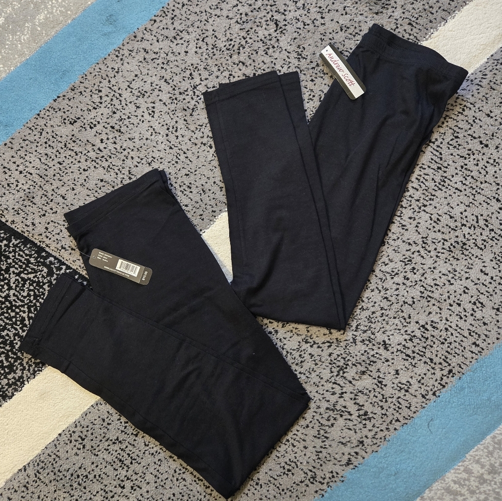 Andrew Scott Cotton Spandex Leggings,  2 Pack, M, NWT